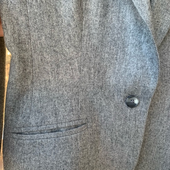 Vintage Kirtland Hall one button wool grey blazer size S - Picture 7 of 14